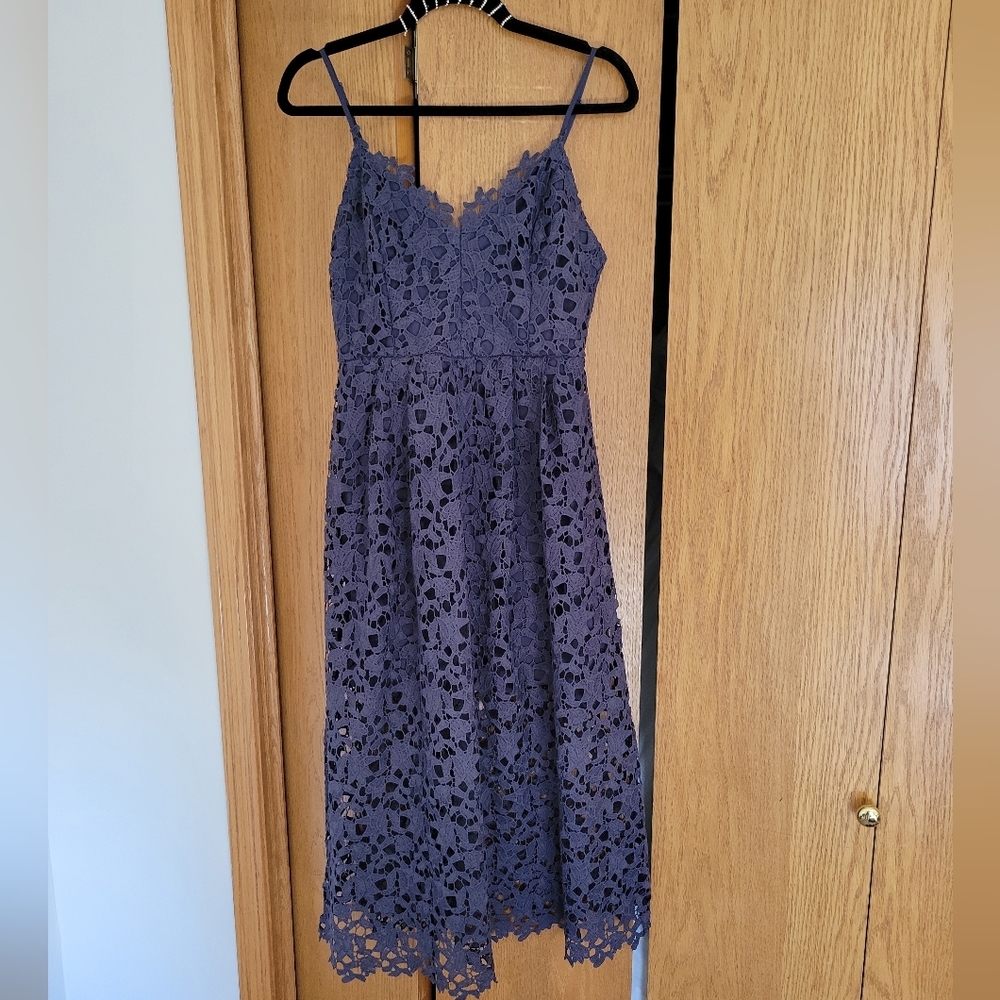 Women's Lace Fit & Flare Midi Dress